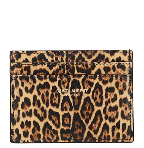 ysl cardholder leopard|ysl card holder.